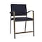 Lesro Newport Wide Hip Chair Metal Frame, Bronze, OH Navy Upholstery NP1261 - alternate 1